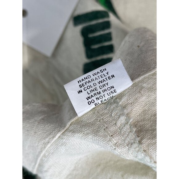 Lemon Flour Sack Overalls OS Jumpsuit Fresh Squeezed Lemonade Beige Cottage NEW - Picture 5 of 7